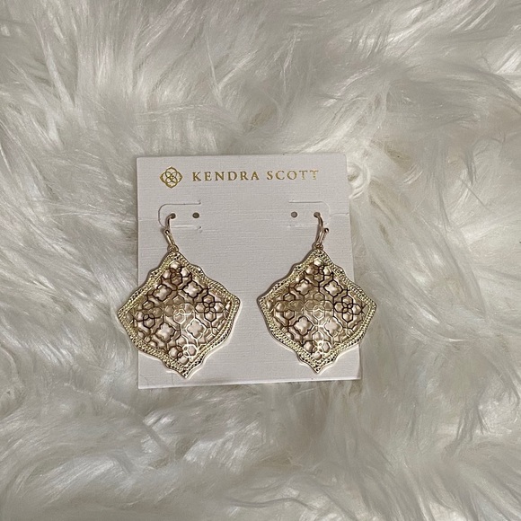 Kendra Scott Kirsten Gold Filigree Earrings - Picture 2 of 3